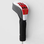 ジブラルタル国旗 ゴルフヘッドカバー (アングル)