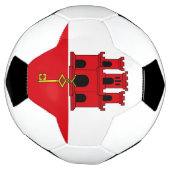 ジブラルタル国旗 サッカーボール (回転)