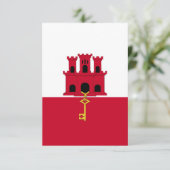 ジブラルタル国旗 サンキューカード (スタンド正面)