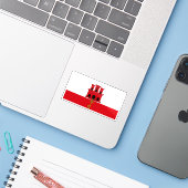 ジブラルタル国旗 シール (ノートパソコンとiPhone)