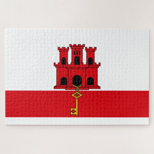 ジブラルタル国旗 ジグソーパズル (横)