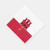 ジブラルタル国旗 スタンダードランチョンナプキン (角)