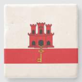 ジブラルタル国旗 ストーンコースター (正面)