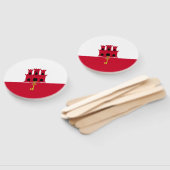 ジブラルタル国旗 ハンドファン (組立なし)