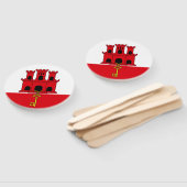 ジブラルタル国旗 ハンドファン (組立なし)