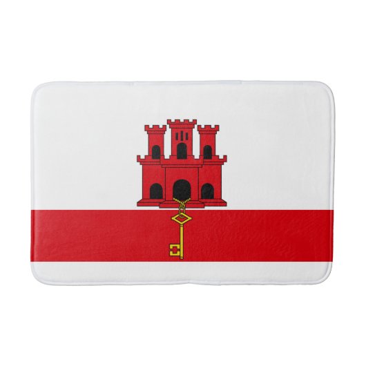 ジブラルタル国旗 バスマット (正面)