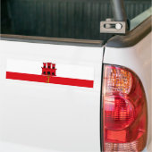 ジブラルタル国旗 バンパーステッカー (トラック上)