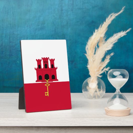 ジブラルタル国旗 フォトプラーク (側面)