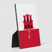 ジブラルタル国旗 フォトプラーク (側面)