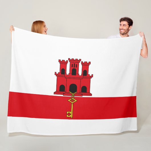 ジブラルタル国旗 フリースブランケット (インサイチュ)