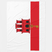 ジブラルタル国旗 フリースブランケット (正面)