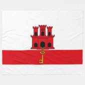 ジブラルタル国旗 フリースブランケット (正面(横))