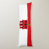 ジブラルタル国旗 ボディピロー (裏面 (縦))