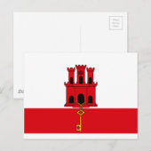 ジブラルタル国旗 ポストカード (正面/裏面)