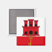 ジブラルタル国旗 マグネット (正面/裏面)