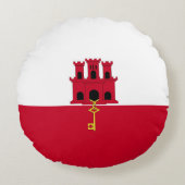 ジブラルタル国旗 ラウンドクッション (正面)