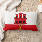 ジブラルタル国旗 ランバークッション (ブランケット)