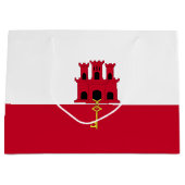 ジブラルタル国旗 ラージペーパーバッグ (正面)