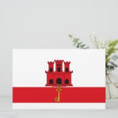 ジブラルタル国旗 便箋 (スタンド正面)