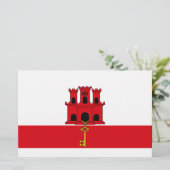 ジブラルタル国旗 便箋 (スタンド正面)