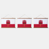 ジブラルタル国旗 吊り下げ型タペストリー (トリプル)