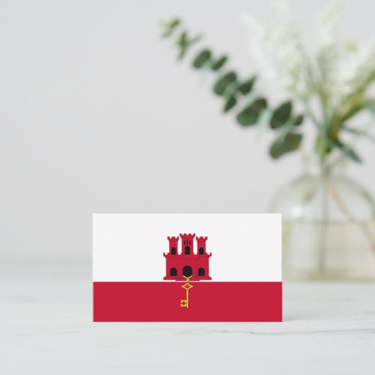 ジブラルタル国旗 名刺 (スタンド正面)