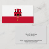 ジブラルタル国旗 名刺 (正面/裏面)