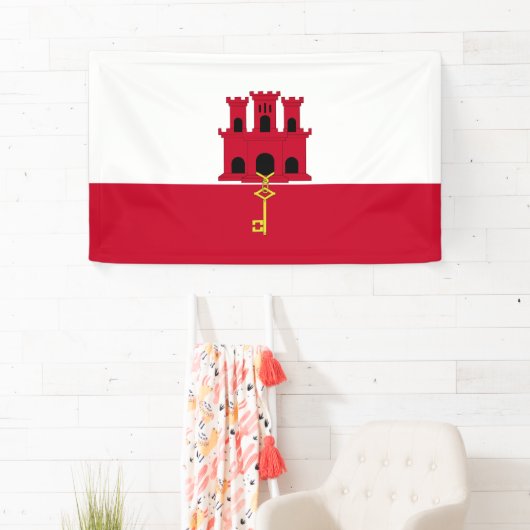 ジブラルタル国旗 横断幕 (インサイチュ)