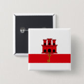 ジブラルタル国旗 缶バッジ (正面&裏面)