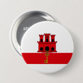 ジブラルタル国旗 缶バッジ (正面&裏面)