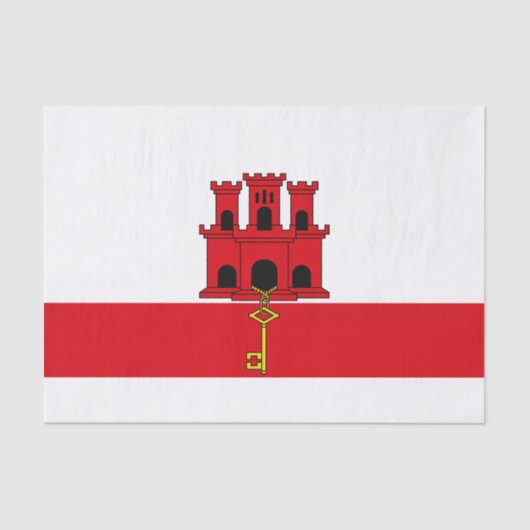 ジブラルタル国旗 薄葉紙 (正面)