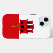 ジブラルタル国旗 Case-Mate iPhoneケース (裏面 (横))