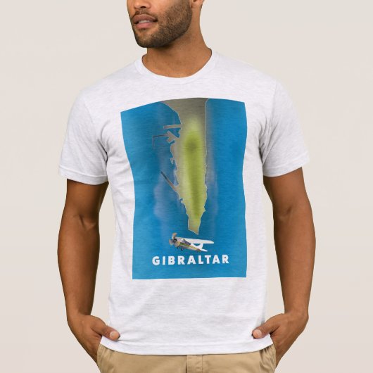 ジブラルタル地図 Tシャツ (正面)