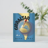 ジブラルタル旅行ポスター ポストカード (スタンド正面)