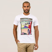 ジブラルタル旅行ポスター 美しい風景 Tシャツ (正面フル)