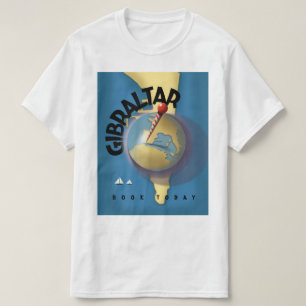 ジブラルタル旅行ポスター Tシャツ