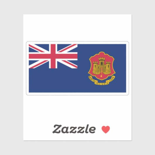 ジブラルタル旗（イギリスの海外領土） シール (シート)