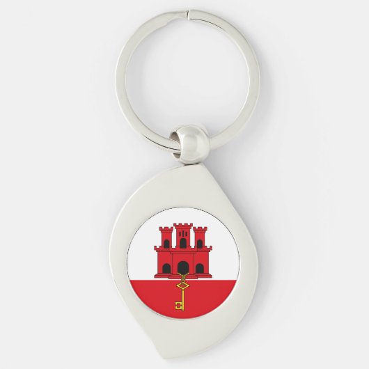 ジブラルタル旗 キーホルダー (正面)
