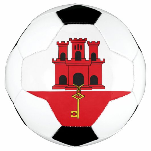ジブラルタル旗 サッカーボール (正面)