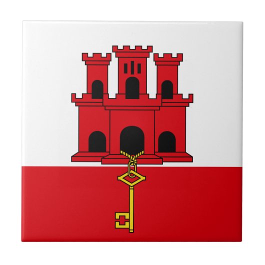 ジブラルタル旗 タイル (正面)