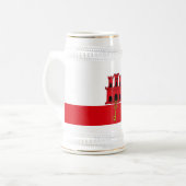 ジブラルタル旗 ビールジョッキ (正面左)