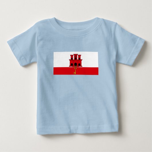 ジブラルタル旗 ベビーTシャツ (正面)