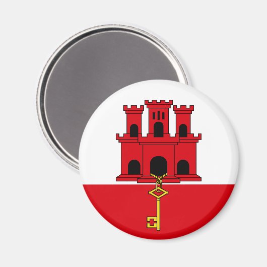 ジブラルタル旗 マグネット (正面/裏面)