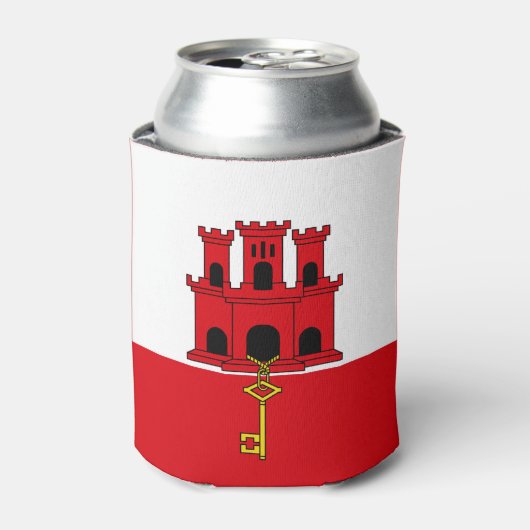 ジブラルタル旗 缶クーラー (缶正面)