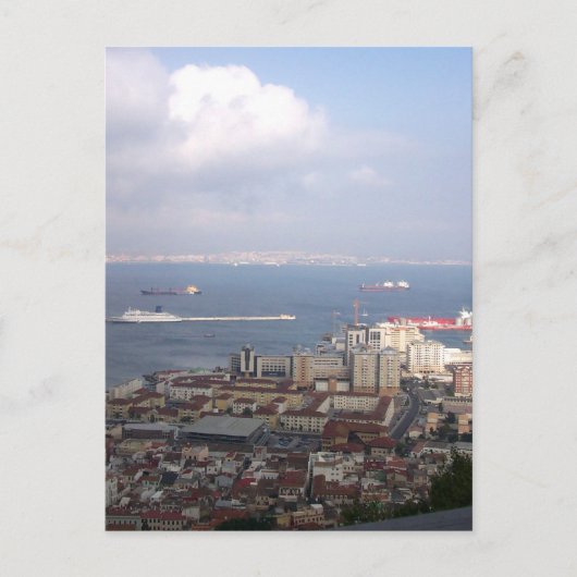 ジブラルタル湾 ポストカード (正面)