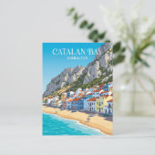 ジブラルタル カタルーニャ湾の村 ポストカード (スタンド正面)