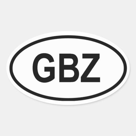 ジブラルタル「GBZ」 楕円形シール (正面)