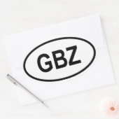 ジブラルタル「GBZ」 楕円形シール (封筒)