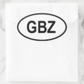 ジブラルタル「GBZ」 楕円形シール (バッグ)