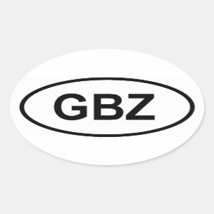 ジブラルタル"GBZ " 楕円形シール